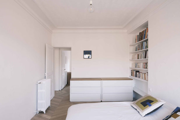 Chambre parentale-renovation-appartement-Paris