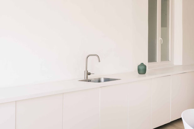 Séjour et cuisine-renovation-appartement-Paris
