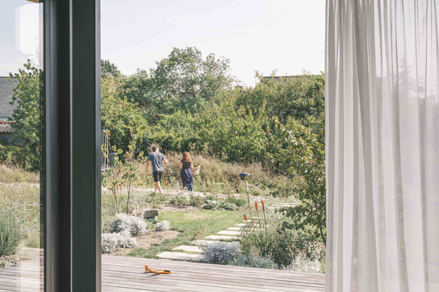 Vue sur jardin-construction-maison-Guérande
