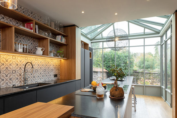 Cuisine en longueur-renovation-logement-Rennes