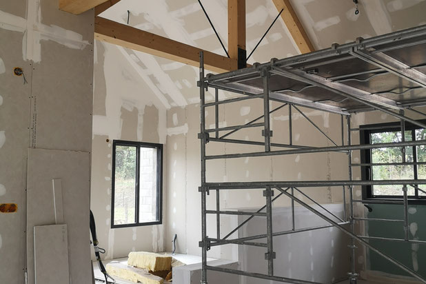 Les volumes en cours-construction-maison-La Flèche