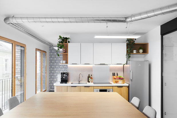 Aménagement Knplabs - tertiaire - espace Cuisine-amenagement-immeuble-Nantes