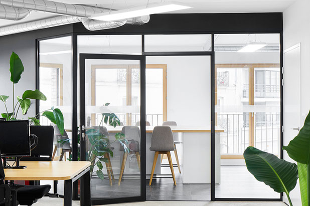 Aménagement Knplabs - tertiaire - Entrée vers Cuisine-amenagement-immeuble-Nantes