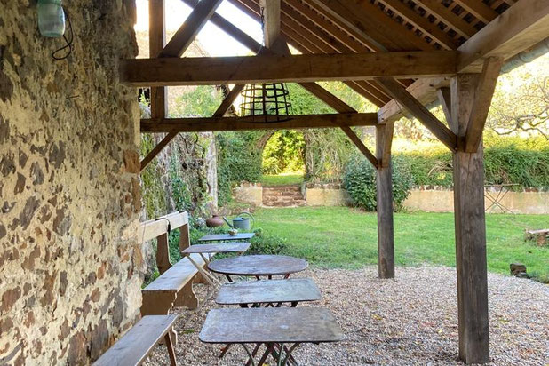 Auvent, salle à manger d'été-renovation-maison-Belforêt-en-Perche