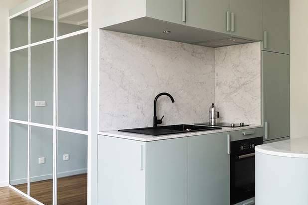 Module avec lit et cuisine-renovation-logement-Paris