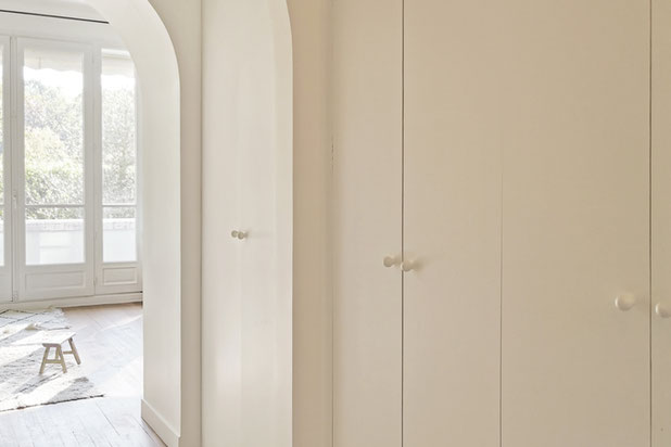 Vue depuis la chambre vers salon-rehabilitation-logement-Vanves