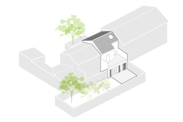 Axonométrie-surelevation-maison-Paris