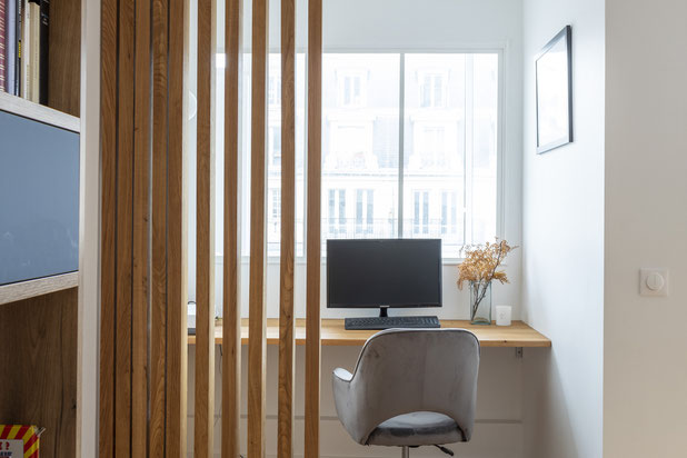 Espace bureau-renovation-appartement-Paris