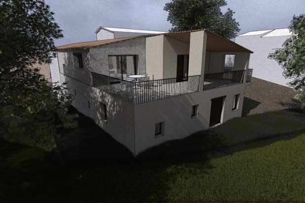 vue projet-rehabilitation-maison-Autichamp