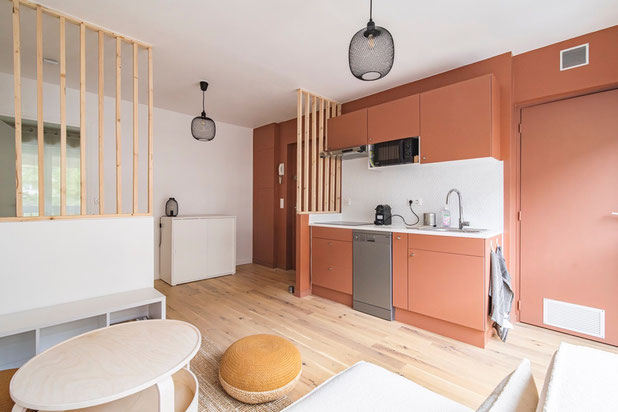 Salon Piece de vie commune-renovation-appartement-Reims