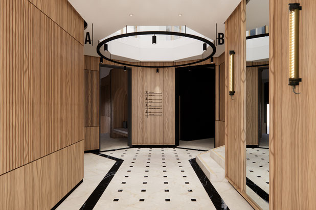 Vue du hall-rehabilitation-bureaux-Paris