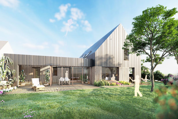 depuis le jardin-construction-maison-Pénestin
