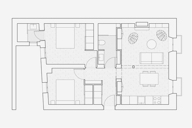 GIONO, plan projet.-renovation-appartement-Bordeaux