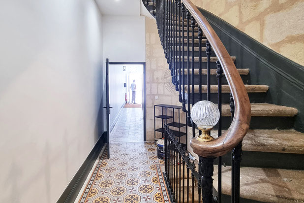 Circulation entre Bat 1 & 2-renovation-immeuble-Bordeaux