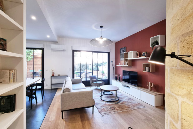 Piéce de vie  / bat 2-renovation-immeuble-Bordeaux