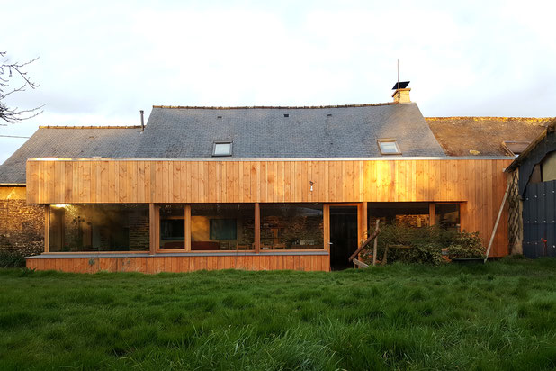 Façade jardin-agrandissement_extension-maison-Bourgbarré