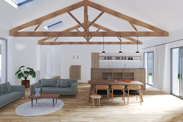 Séjour du Loft-renovation-maison-Cholet