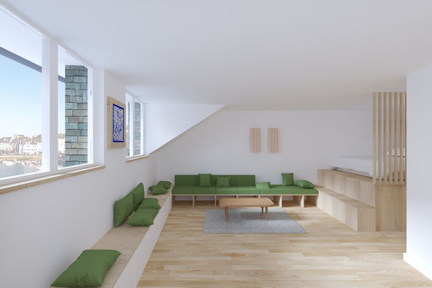 Appartement 1 - Séjour-renovation-immeuble-Le Palais