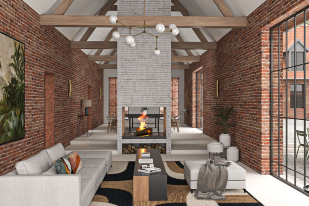 Perspective - Vue du séjour-renovation-maison-Saint-Omer