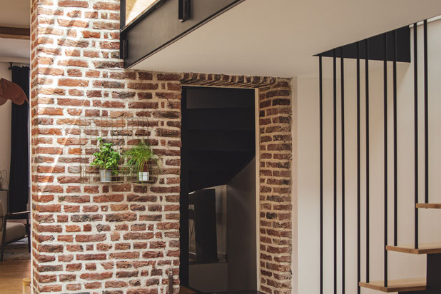 Détail de la mezzanine-renovation-maison-Lille