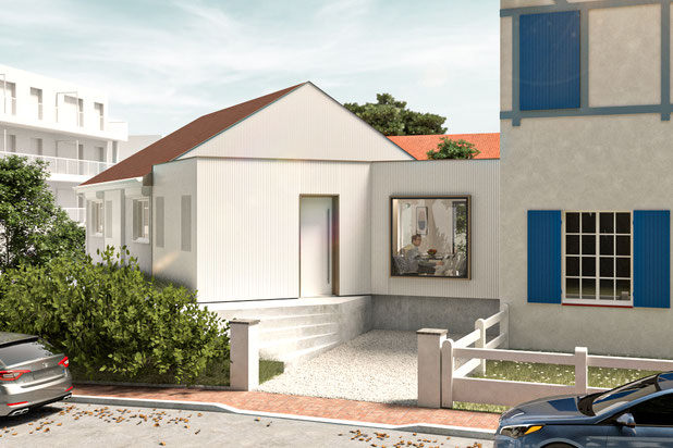 Perspective du projet-agrandissement_extension-maison-Le Touquet-Paris-Plage