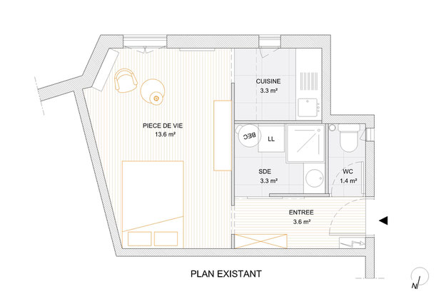 Plan existant-renovation-appartement-Paris