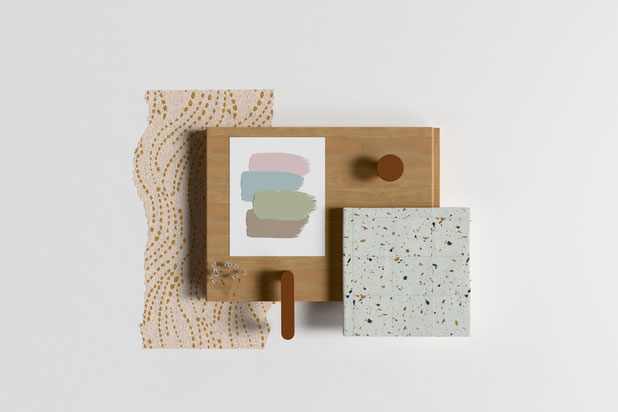 Moodboard des matériaux du projet-renovation-appartement-Paris