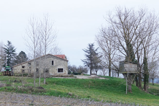 Vue Ouest de la grange-rehabilitation-logement-Eymet