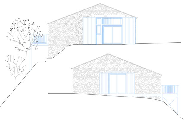 Projet - Façades Nord et Sud-rehabilitation-logement-Soumensac