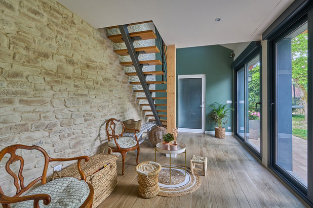 Jardin d'hiver interieur-surelevation-maison-Jouy-en-Josas