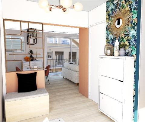 Entrée-renovation-appartement-Levallois-Perret