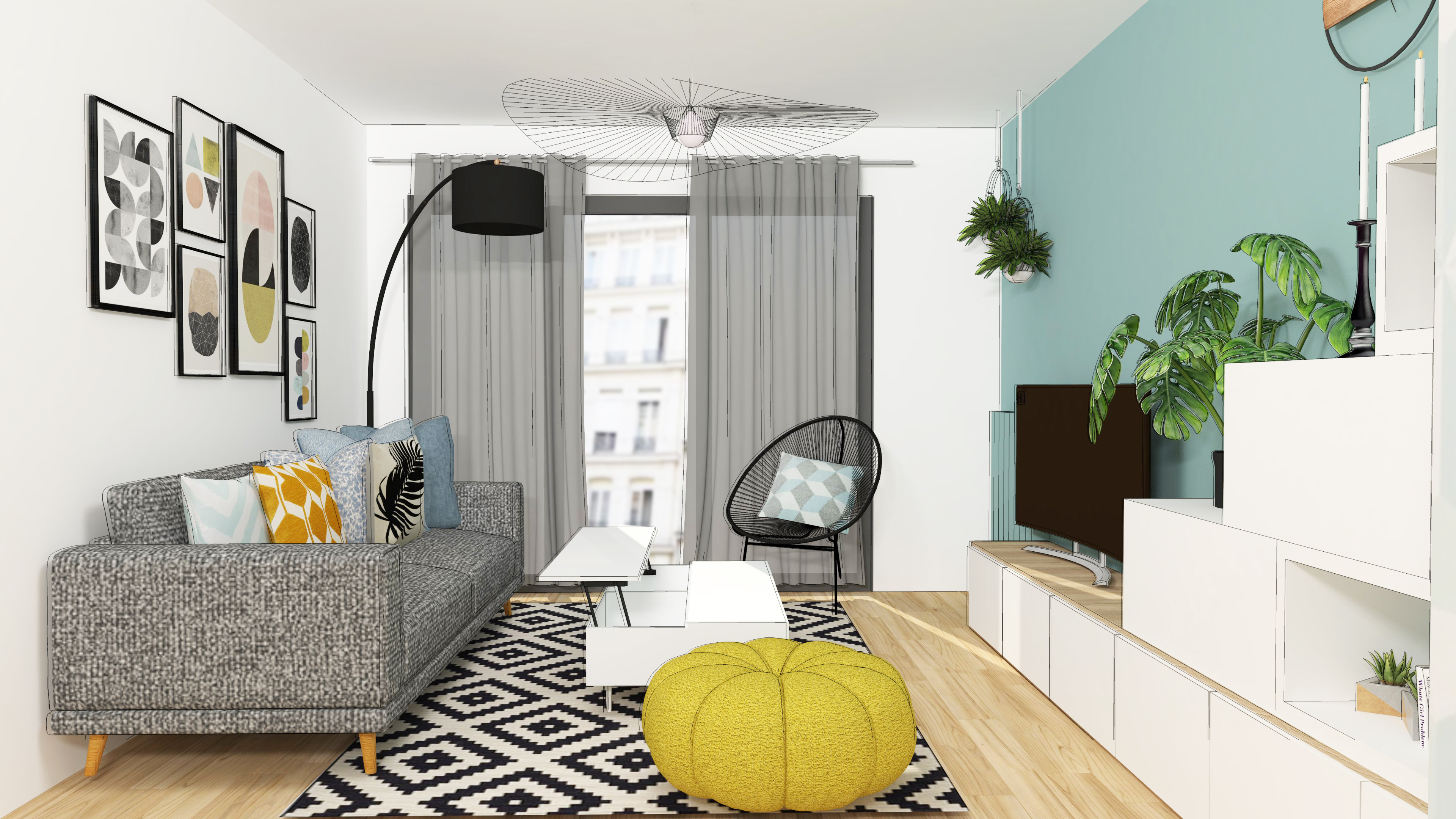 Blue & black – rénovation d'appartement Yvelines