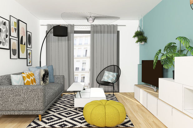 Salon-amenagement-appartement-Poissy