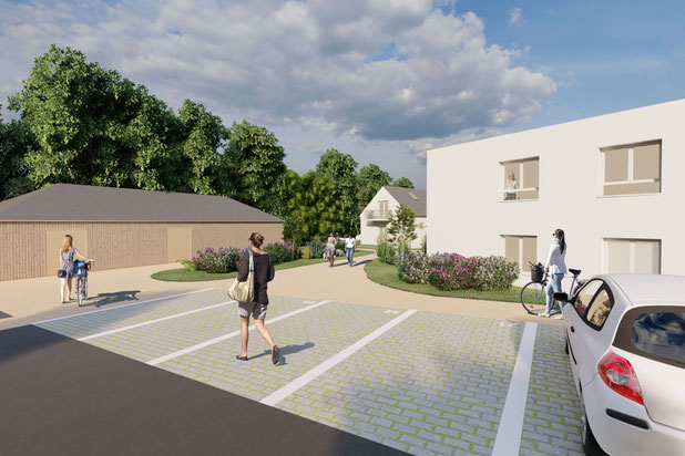 Aire de Stationnement-rehabilitation-logement-Caulnes