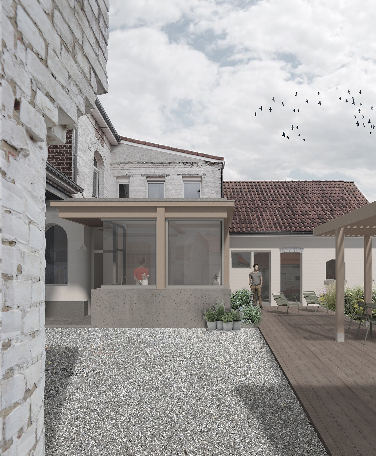Rénovation et Extension d'un corps de Ferme - WAZ 01 – extension de maison Nord Rénovation et Extension d'un corps de Ferme - WAZ 01 – extension de maison Nord