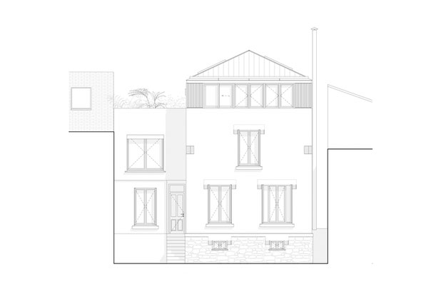 Elévation projet-surelevation-maison-Colombes