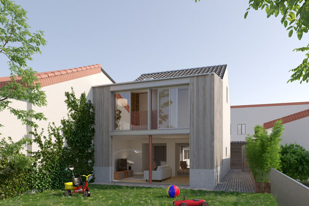 Vue extérieures-agrandissement_extension-maison-Montreuil