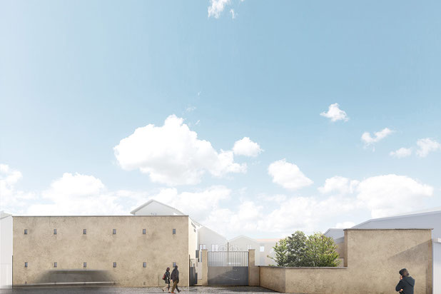 Domaine Lafoy_façade sur rue-construction-local-Ampuis