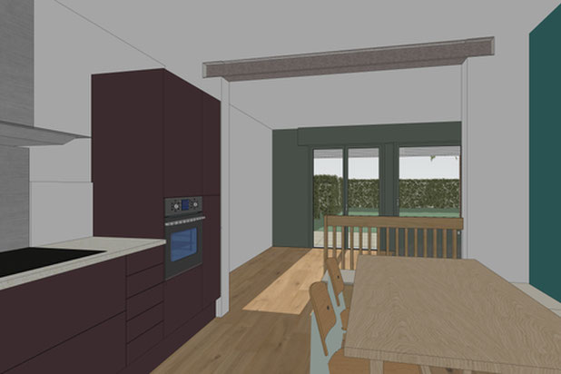 Prévoyants - Voir le jardin depuis la cuisine-renovation-maison-Mons-en-Barœul