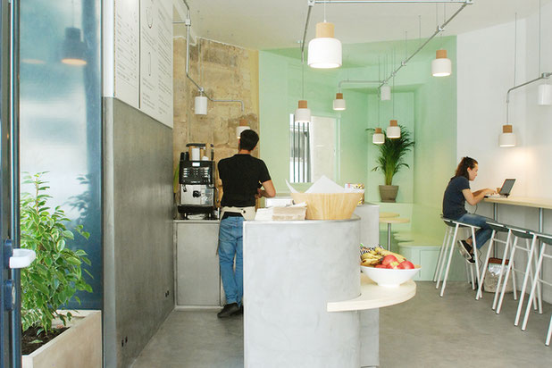 Vue de l'entrée-amenagement-cafe_restaurant-Paris