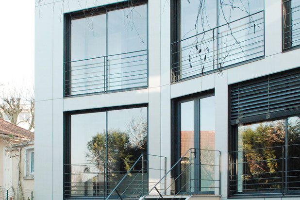 La façade de l'extension - angle Ouest-agrandissement_extension-maison-Le Perreux-sur-Marne