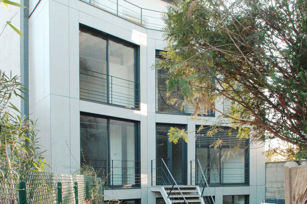 La façade de l'extension - angle Est-agrandissement_extension-maison-Le Perreux-sur-Marne