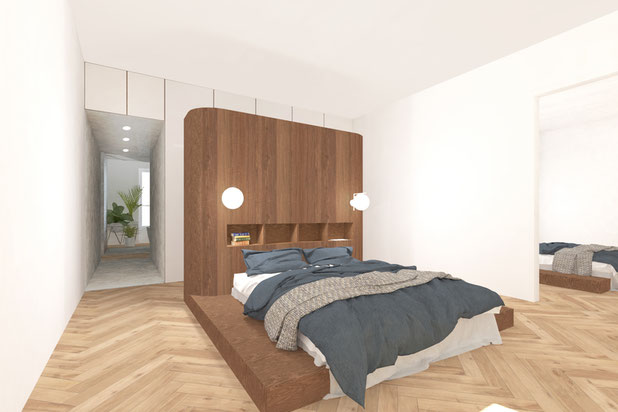 Chambre parentale-renovation-appartement-Paris