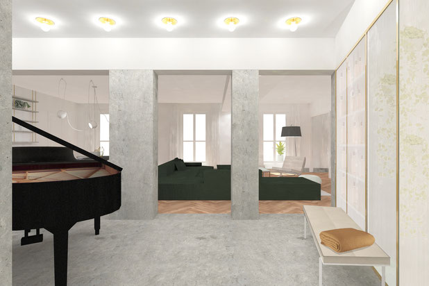 Entrée lumineuse-renovation-appartement-Paris