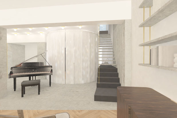 Montée vers l'espace en duplex-renovation-appartement-Paris