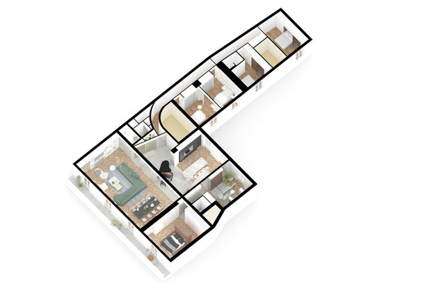 Vue générale de l'appartement-renovation-appartement-Paris