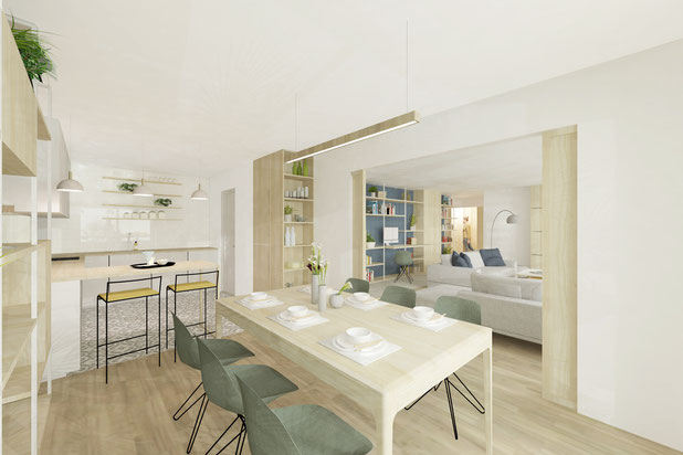 Les liens entre les différentes pièces-renovation-appartement-Paris