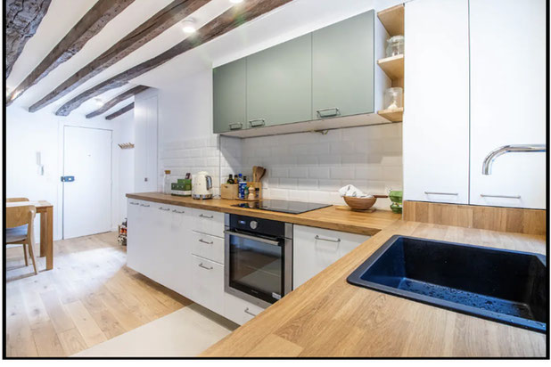 Entree / Cuisine-renovation-appartement-Paris