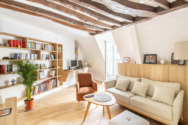 Salon/Bureau-renovation-appartement-Paris
