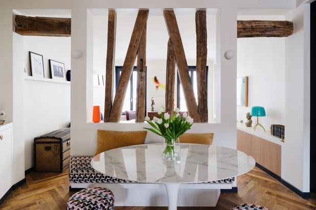 Salle à manger chateau 2-renovation-appartement-Paris